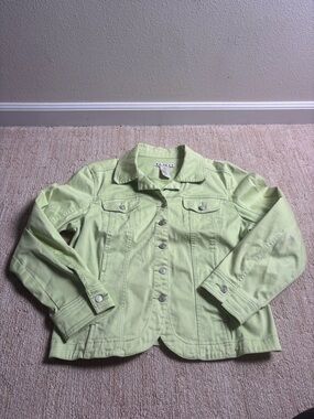 A.M.I Light Green Women’s Denim Jacket